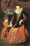 Dyck, Anthony van Susanna Fourment and her Daughter Spain oil painting artist